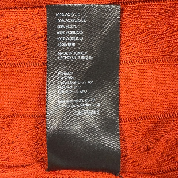 Anthropologie Pants Womens Medium Rust Orange Sweater Cable Knit Wide Leg - Picture 12 of 12